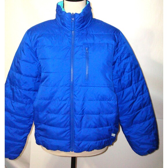 New NWOT J Crew KID Crewcuts Girls XL Reversible Puffer Coat Jacket Blue Aqua - Picture 6 of 16